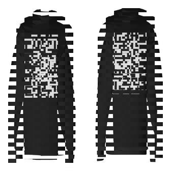 Qr He's Back President Trump Code 2 Side Long Sleeve T-Shirt | Seseable CA