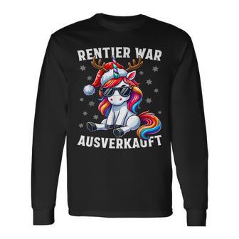 Reindeer Was Out Sold Reindeer Christmas Langarmshirts - Geschenkecke