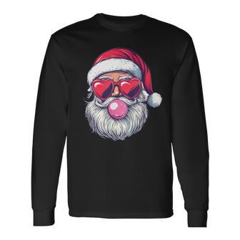 Santa Heart Sunglasses Bubblegum Christmas Santa Langarmshirts - Geschenkecke