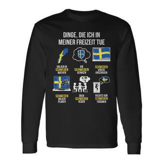 Saying Dinge Die Ich In Der Freizeit Tue Sweden Langarmshirts - Geschenkecke