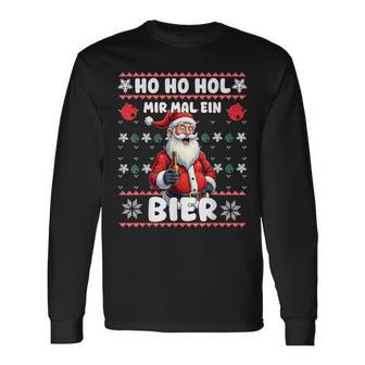 Saying Ho Ho Hol Mir Mal Ein Bier Ugly Christmas Langarmshirts - Geschenkecke