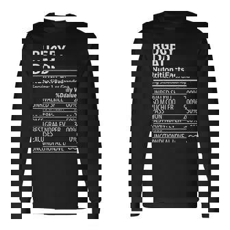 For Sports Rugby Dad Father's Day Divertida -Adulto De Rugby Manga Corta Talla S Negro Camiseta de manga larga - Regaloses