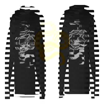 Garter Snake Thamnophis Sirtalis Long Sleeve T-Shirt - Monsterry