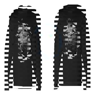 Gato Ruso Rasgado Arcángel Azul Gatos Camisa Para Gato Mamá Camiseta de manga larga - Regaloses