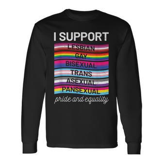 Gay Pride Lgbt Support Trans Pan Lesbian Bi Equality Langarmshirts - Geschenkecke