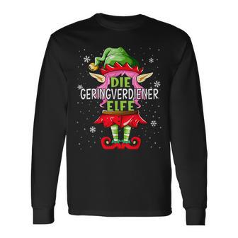 Geringverdiener Elf Christmas Family Christmas Langarmshirts - Geschenkecke