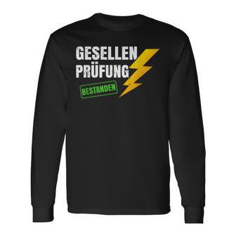 Gesellenprüfung Elektriker Gesellenbrief Saying Gesellen Langarmshirts - Geschenkecke