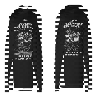 My Gf Girlfriend Beats Me For Cat Lover Long Sleeve T-Shirt | Mazezy