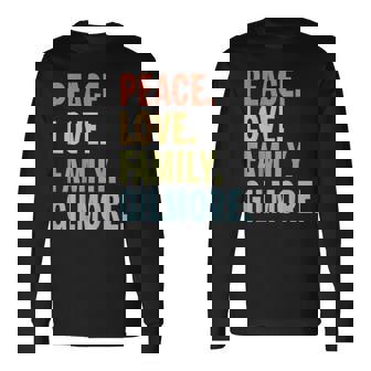Gilmore Last Name Peace Love Family Matching Long Sleeve T-Shirt - Thegiftio UK