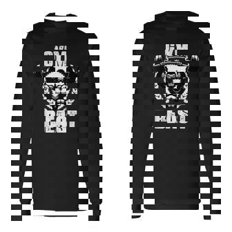 Gimnasio Bestia Gorila Levantamiento De Pesas Entrenamientos Gimnasio Camiseta de manga larga - Regaloses