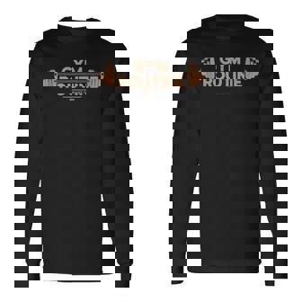 Gimnasio Rutina Fitness Motivación Frases Beige Gimnasio Entrenamiento Sin Mangas Camiseta de manga larga - Regaloses