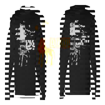 Giraffe Boo Halloween Fun Costume Party Long Sleeve T-Shirt - Monsterry