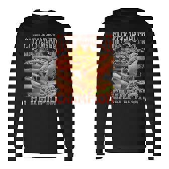 Glizzy Gobbler Wiener Hot Dog Meme Bootleg Graphic Long Sleeve T-Shirt - Seseable