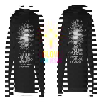 Glow For Jesus Let Your Light Shine Long Sleeve T-Shirt - Monsterry