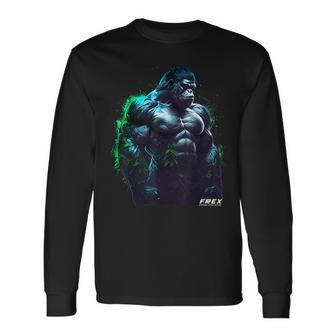 Gorilla Monkey Gym Wear Bodybuilding Workout Motivation Langarmshirts - Geschenkecke