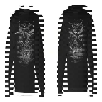 Gótico Estética Oculto Impío Grunge Emo Punk Satánico Camiseta de manga larga - Regaloses