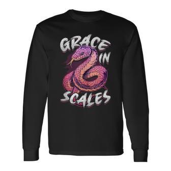 Grace In Scales Snake Lover Wildlife Reptile Snake Owner Tank Top Long Sleeve T-Shirt - Monsterry