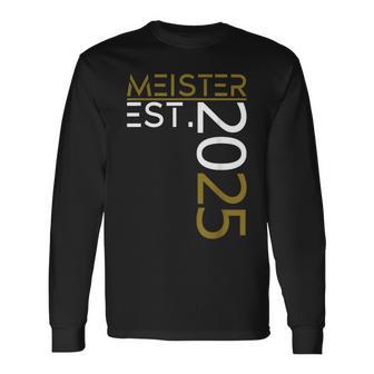 Graduation Master Est 2025 Golden Outfit Master Exam Langarmshirts - Geschenkecke