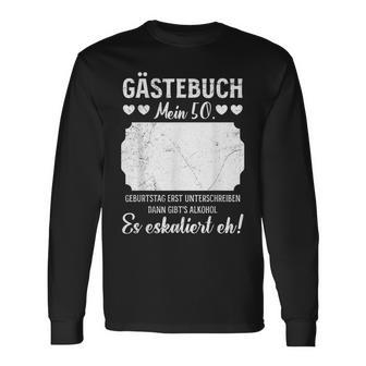 Guest Book My 50Th Birthday Party 50 Years Guest List Langarmshirts - Geschenkecke