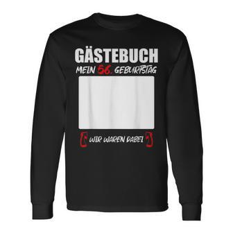 Guest Book 56Th Birthday Signatures Party Langarmshirts - Geschenkecke