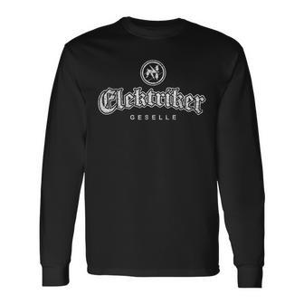 Guild Sign Electrician Seller In Old Gothic Script Langarmshirts - Geschenkecke