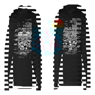 Gulf Of Us America Est 2025 Retro Vintage Beach Long Sleeve T-Shirt | Mazezy