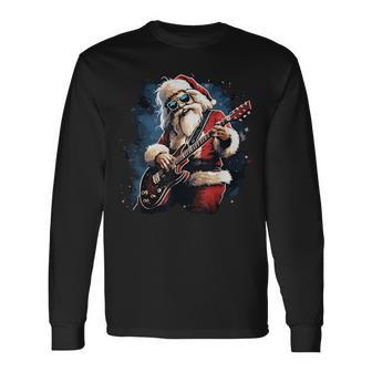 Hab Einen Rock & Roll Christmas Rock Santa Music Lovers Langarmshirts - Geschenkecke