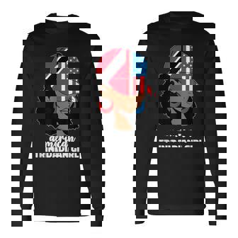 Half American And Trinidadian Usa Trinidad Tobago Flag Trini Long Sleeve T-Shirt - Thegiftio
