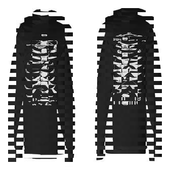 Halloween Costume I'm Fine With Broken Rib Cage Skeleton Long Sleeve T-Shirt - Monsterry