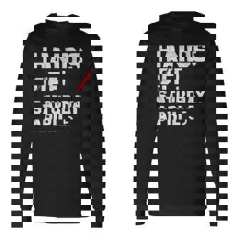 Hands Off Protest Saturday April 5 Social Security Medicare Long Sleeve T-Shirt | Mazezy