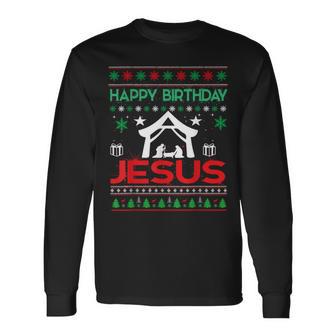 Happy Birthday Jesus Ugly Christmas Jumper Langarmshirts - Geschenkecke