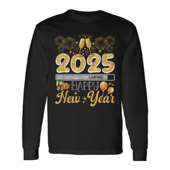 Happy New Year 2025 Loading Fireworks Champagne Lover Langarmshirts - Geschenkecke