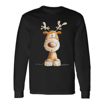 Happy Reindeer I Deer Wild Animal Elk Christmas Fun Langarmshirts - Geschenkecke