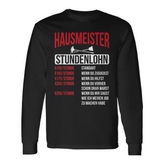 Hausmeister Hourly Wage Haustechnik Janitory Langarmshirts - Geschenkecke