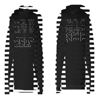 Health Wealth Self Wellness Self Esteem Tank Top Long Sleeve T-Shirt - Monsterry