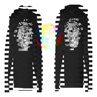 Heaven's Little Troublemaker Naughty Fallen Angel Pop Art Long Sleeve T-Shirt - Monsterry