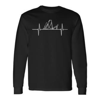 Herzschlag Achterbahn Herzfrequenz Freizeitpark Ekg Puls Langarmshirts - Geschenkecke