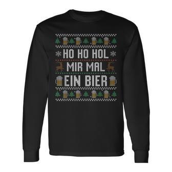 Ho Ho Hol Mir Mal Ein Bier Christmas Langarmshirts - Geschenkecke