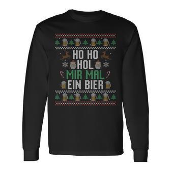 Ho Ho Hol Mir Mal Ein Bier Christmas Langarmshirts - Geschenkecke