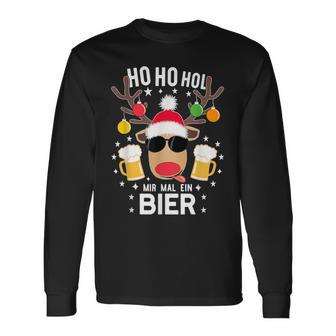 Ho Ho Hol Mir Mal Ein Bier Reindeer Christmas Langarmshirts - Geschenkecke