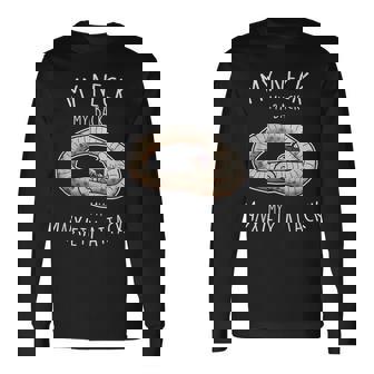 Hognose Snake My Neck My Back Cute Pet Reptile Lover Long Sleeve T-Shirt - Monsterry
