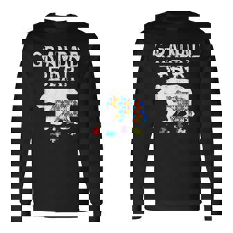 Hombre Grandad Bear Autism Awareness Autism Papa Daddy Camiseta de manga larga - Regaloses