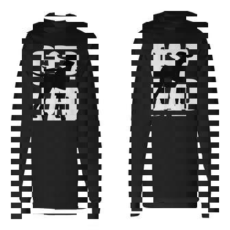 Hombre Puntero Inglés De Pelo Corto Regalo Gsp Dad Silhouette Camiseta de manga larga - Regaloses