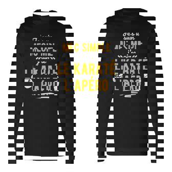 Homme Idée Cadeau Humour Apero Karate Humoristique T-shirt à manches longues - Cadeauxyz
