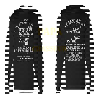 Homme Papa Chasseur Homme Humour Chasse Idée Cadeau Humoristique T-shirt à manches longues - Cadeauxyz