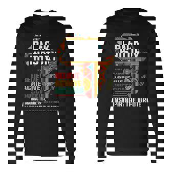 Honoring The Past Inspiring Future Black History Month Bhm Long Sleeve T-Shirt - Seseable