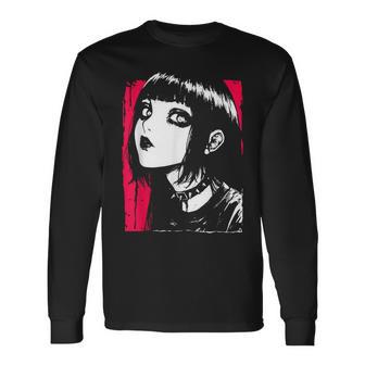 Horror Anime Manga Japan Japanese Creepy Kawaii Goth Punk Langarmshirts - Geschenkecke