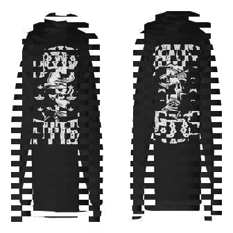 Howdy Putos Vintage Western Cowboy Skull Long Sleeve T-Shirt - Seseable