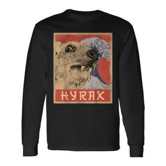 Hyrax Japaneseintage Style Hyrax Meme Langarmshirts - Geschenkecke