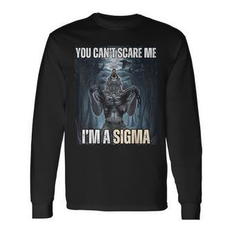 Ich Bin The Sigma Du Kannst Mich Nicht Erschrecken Wolf Meme Alpha Langarmshirts - Geschenkecke